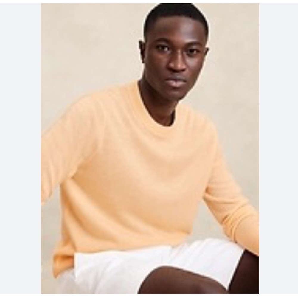 Banana Republic Cashmere-Linen Crewneck Sweater